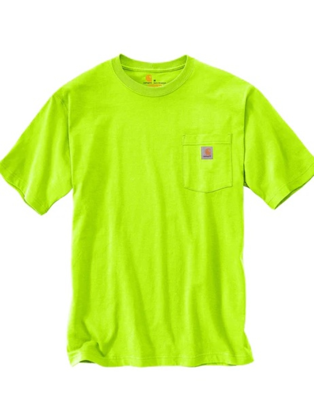 Carhartt Hi-Vis Short Sleeve Pocket T-shirt Men L Loose Fit Neon Yellow